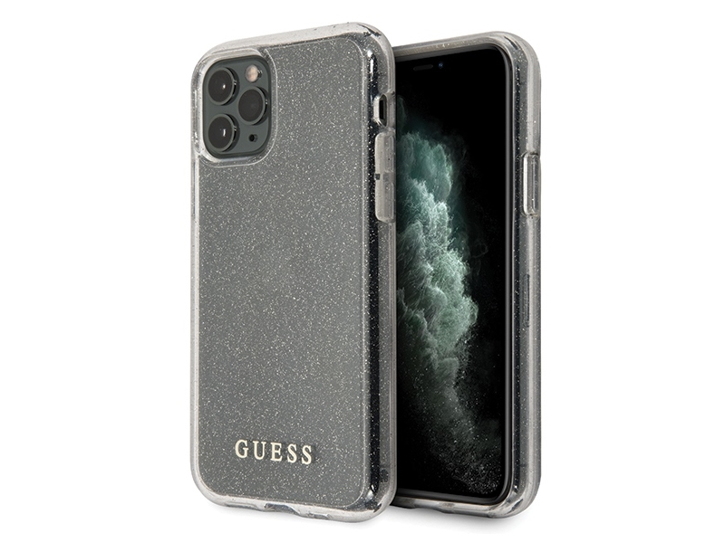 Guess Guhcn65pcglsi Hardcase Mit Glitter Für Iphone 11 Pro Max - Silber/Silber