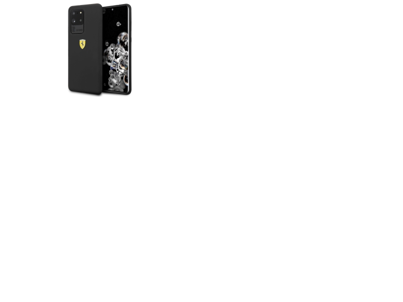 Ferrari Hardcase Fessihcs69bk S20 Ultra G988 Schwarz/Schwarz Silikon
