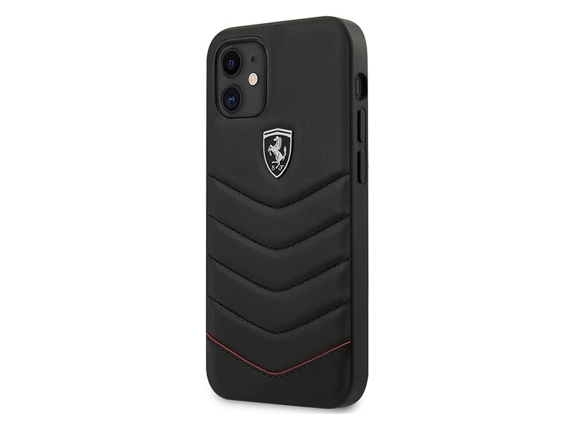 Ferrari Fehquhcp12sbk Hardcase Off Track Quiltet Til Iphone 12 Mini 5,4" - Sort/Sort
