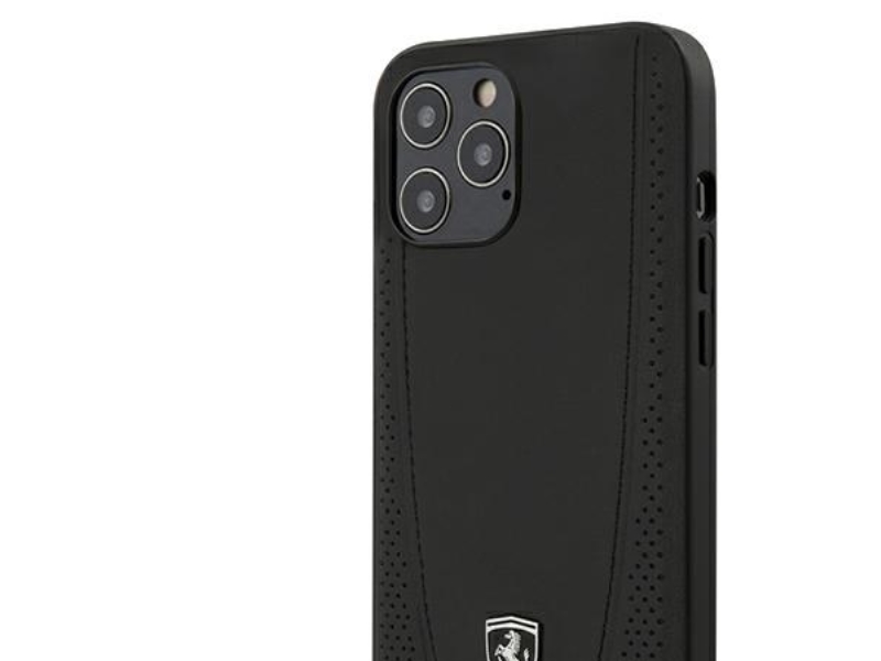 Ferrari Feogohcp12lbk Hardcase Til Iphone 12 Pro Max 6.7" Off Track Perforeret - Sort/Sort