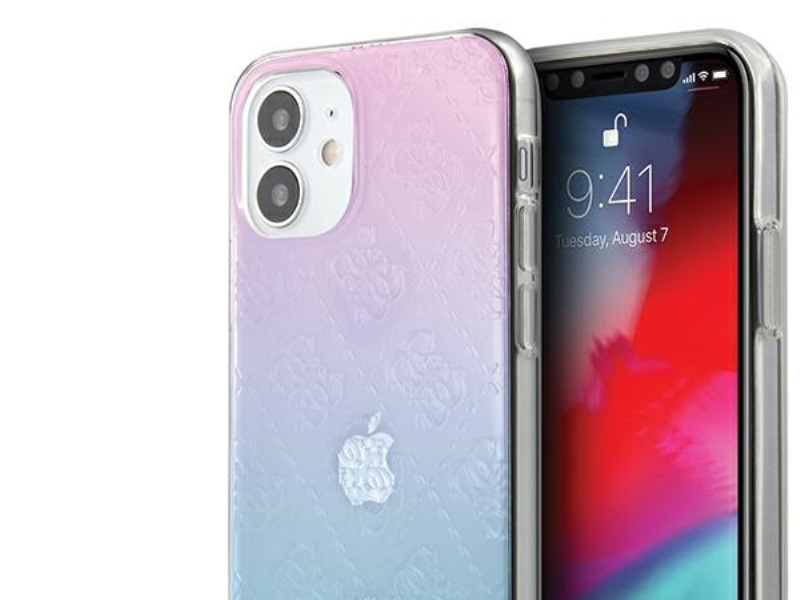 Guess Guhcp12s3d4ggbp Iphone 12 Mini 5.4" Blau/Rosa/Blau/Rosa Hardcase 4G 3D Muster Kollektion