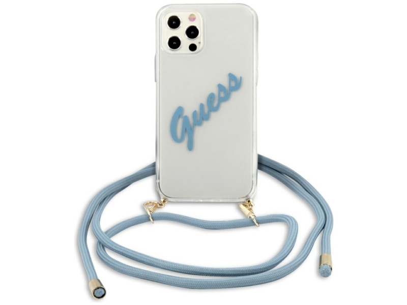 Guess Guhcp12lcrtvsbl, Cover, Apple, Iphone 12 Pro Max, 17 Cm (6.7"), Blau, Transparent