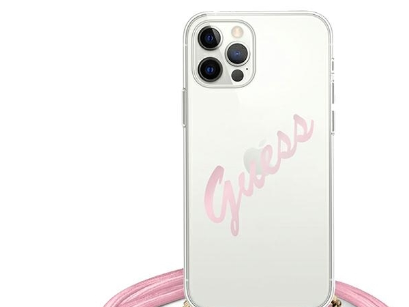 Guess Guhcp12mcrtvspi, Cover, Apple, Iphone 12 / Iphone 12 Pro, 15,5 Cm (6.1"), Lyserød, Transparent