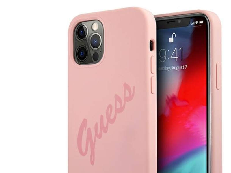 Guess Guhcp12llsvspi Iphone 12 Pro Max 6,7" Rosa/Rosa Hartschalenetui Script Vintage
