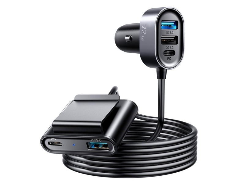 Joyroom car charger 2xPD + 2xQC3.0 72W 1.5m black (JR-CL05)