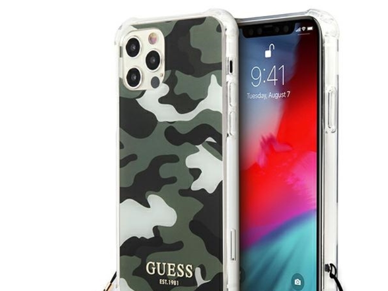 Hurtel Guess Guhcp12lksarka Iphone 12 Pro Max 6.7" Hardcase Camouflage - Grün/Khaki