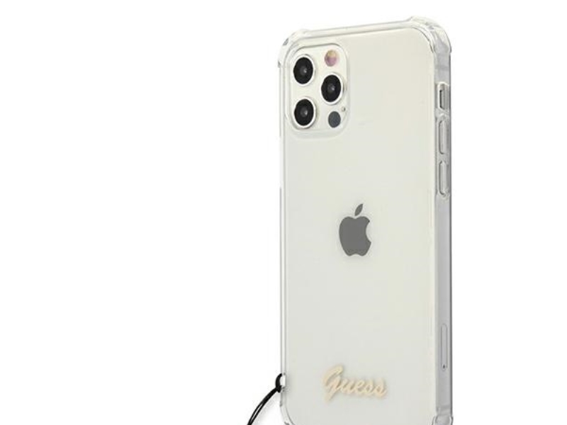 Hurtel Guess Guhcp12mkpswh Iphone 12/12 Pro 6.1" Transparentes Hardcase - Weiß/Perlmutt