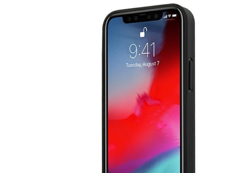 Bmw Læder Curve Perforeret Cover Til Iphone 12 Pro Max - Sort