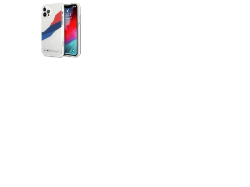 Bmw Motorsport Tricolor Cover Til Iphone 12 Pro Max - Gennemsigtig