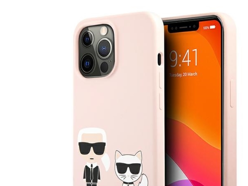 Karl Lagerfeld Silikonhülle Karl&Ampchoupette Für Iphone 13 Pro / Iphone 13 - Rosa