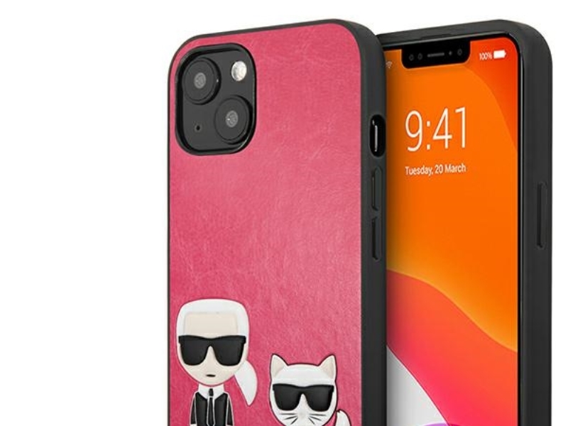Karl Lagerfeld Ikonik Karl&Choupette Hülle Für Iphone 13 Mini - Fuchsia