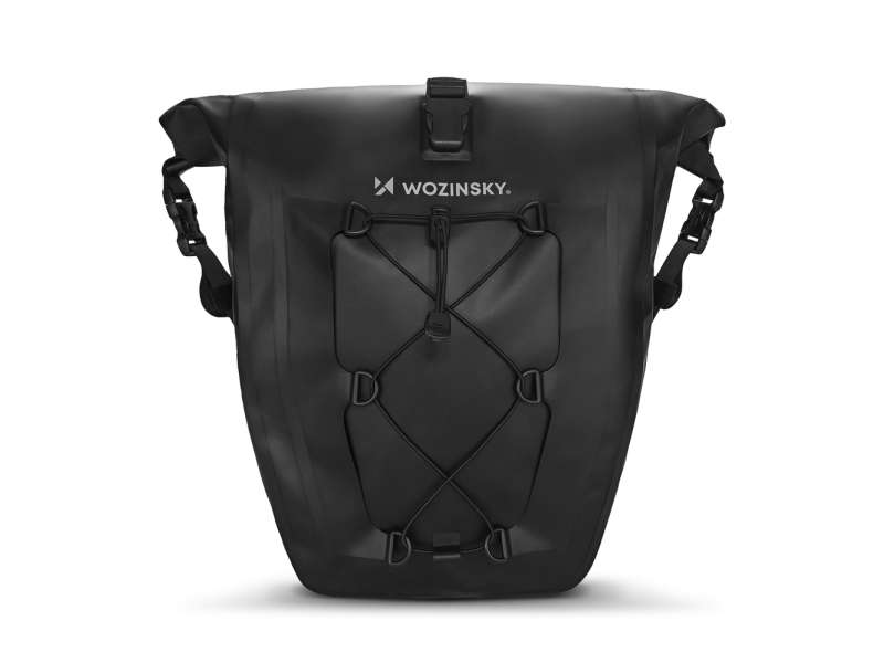 Wozinsky Vedenpitävä pyörälaukku 25l 2in1 musta (WBB24BK)