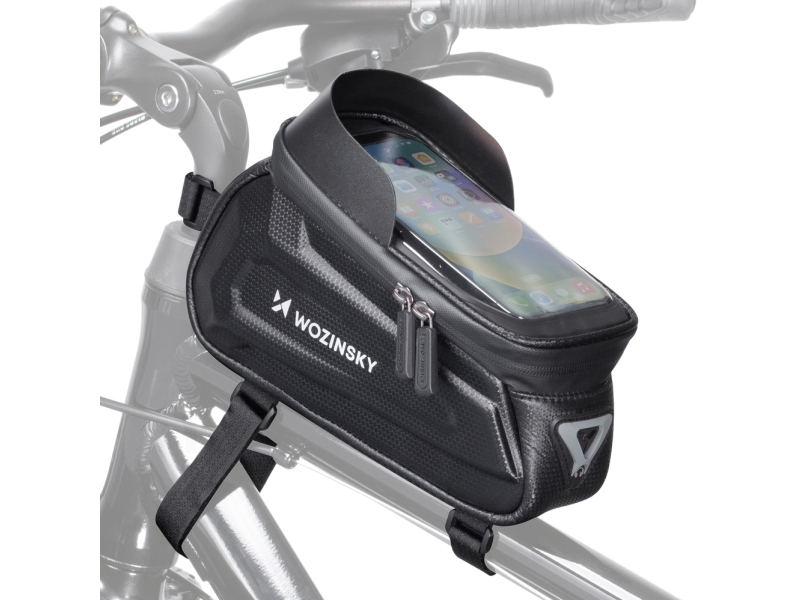 Wozinsky Bike Frame Bag with Phone Case 1.7L Black (WBB28BK)