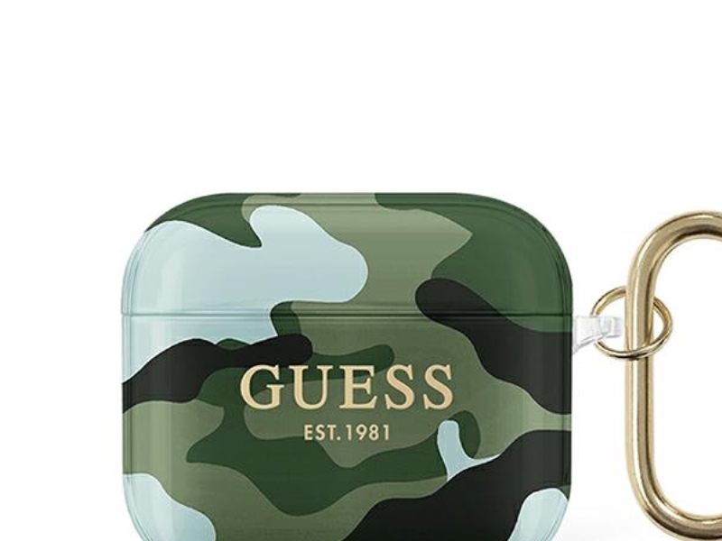 Apple AirPods 3 Guess Camo Collection (GUA3UCAMA) ausinių dėklas haki billede