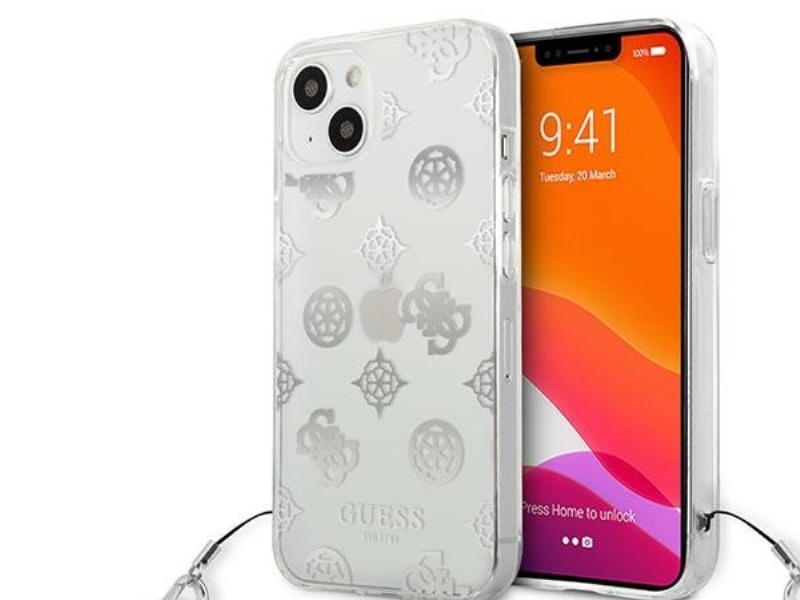 Guess Guhcp13skpesi Hardcase Til Iphone 13 Mini 5,4" - Sølv/Sølv Peony Chain Collection