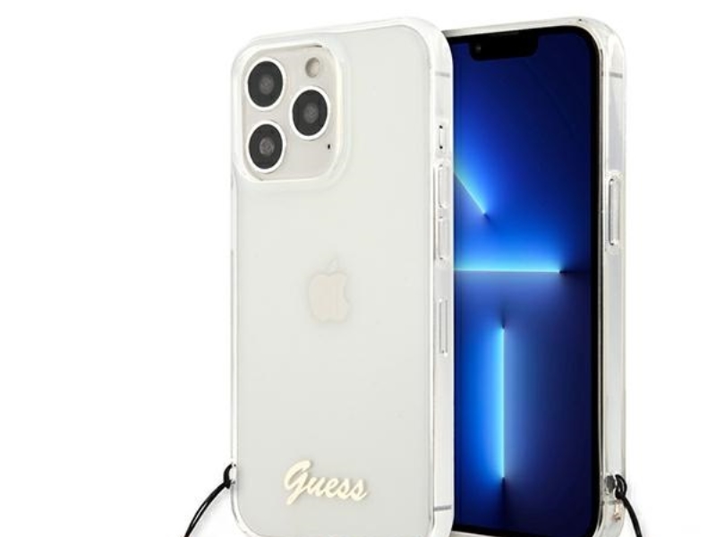 Guess Guhcp13lkpswh Iphone 13 Pro/13 6,1" Gennemsigtigt Hardcase - Hvid Perle