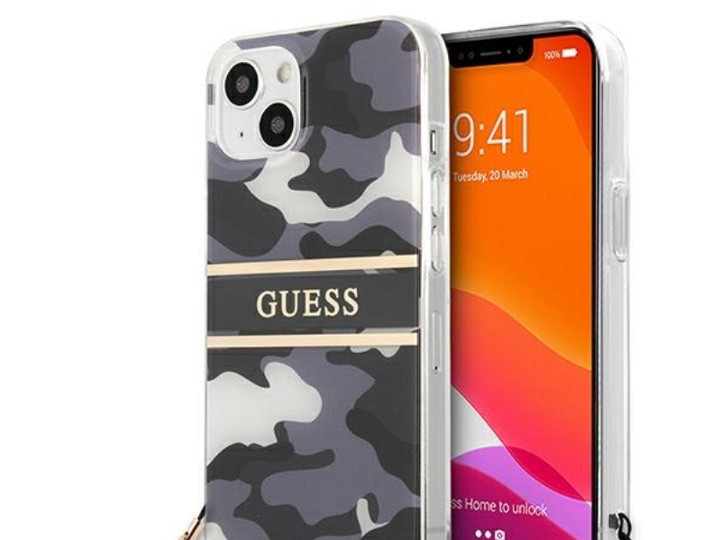 Guess Guhcp13mkcabbk Iphone 13 6.1&Quot - Sort/Sort Hardcase Camo Strap Collection