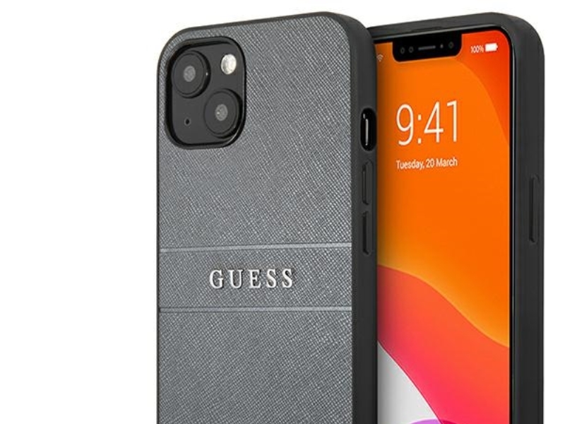 Guess Guhcp13spsasbgr Iphone 13 Mini 5,4" Grau/Grau Saffiano-Gurt