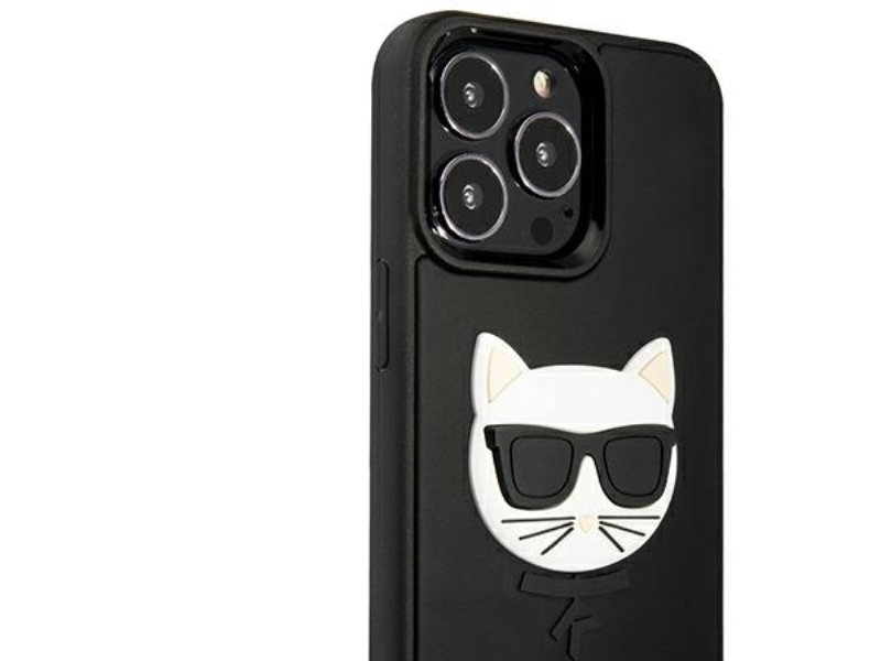 Karl Lagerfeld 3D Rubber Choupette Case Für Iphone 13 Pro / Iphone 13 - Schwarz