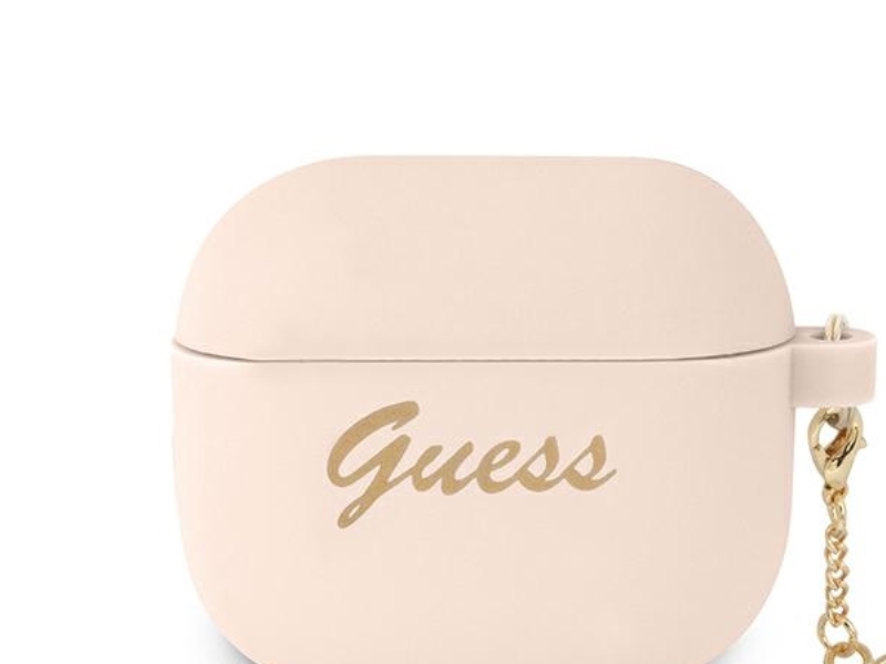 Guess GUA3LSCHSP AirPods 3 cover rózowy/pink Silicone Charm Heart Collection