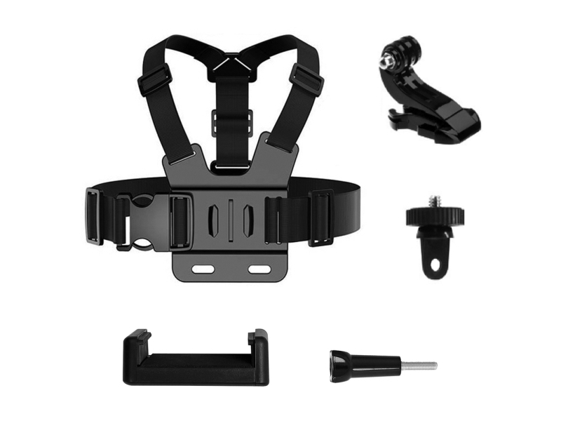 GoPro bröstsele-set 5-i-1 för GoPro, DJI, Insta360, SJCam, Eken actionkameror (GoPro 5-i-1 bröstsele) | Foto och video - Videokamera - Actionkamera tillbehör | GameStuff