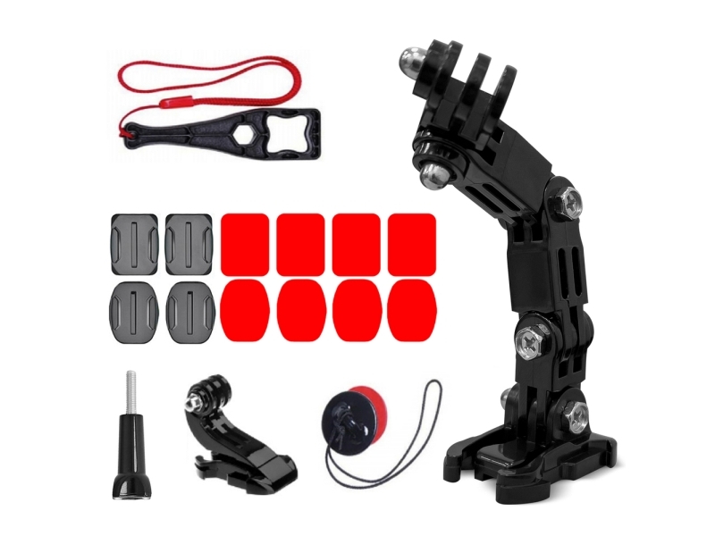 Gopro Set Helm-Montagezubehör (Kinnhalter Fürs Fahrradhelm) Für Gopro, Dji, Insta360, Sjcam, Eken