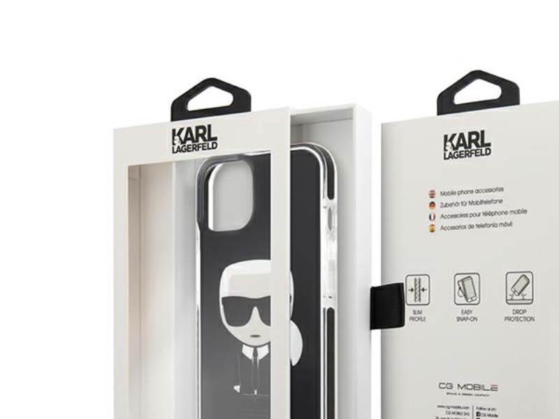 Karl Lagerfeld Iconik Karl Cover Til Iphone 13 Mini - Sort