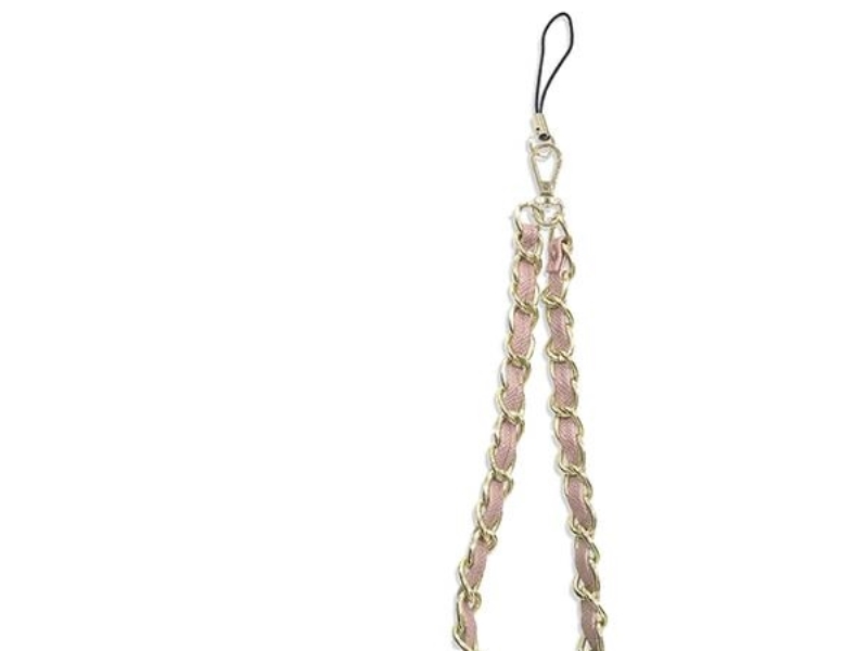 Guess riipus GUSTSAS4P Puhelin hihna vaaleanpunainen / vaaleanpunainen Ketju Metal 4G Charm