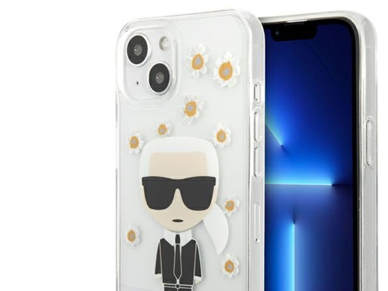 Karl Lagerfeld Flower Ikonik Karl Case Für Iphone 13 Mini - Transparent