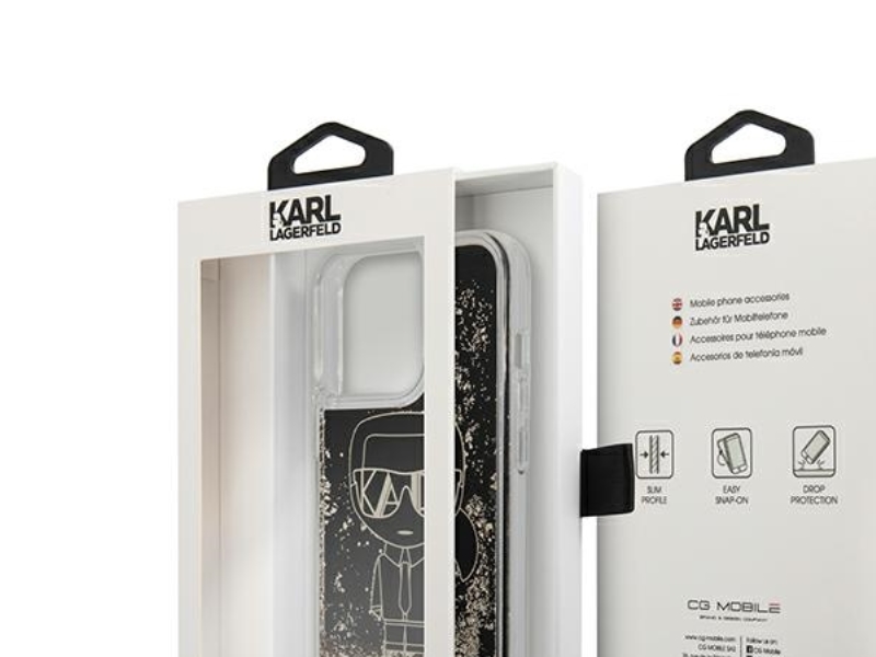 Karl Lagerfeld Liquid Glitter Gatsby Case Für Iphone 13 Pro Max - Schwarz