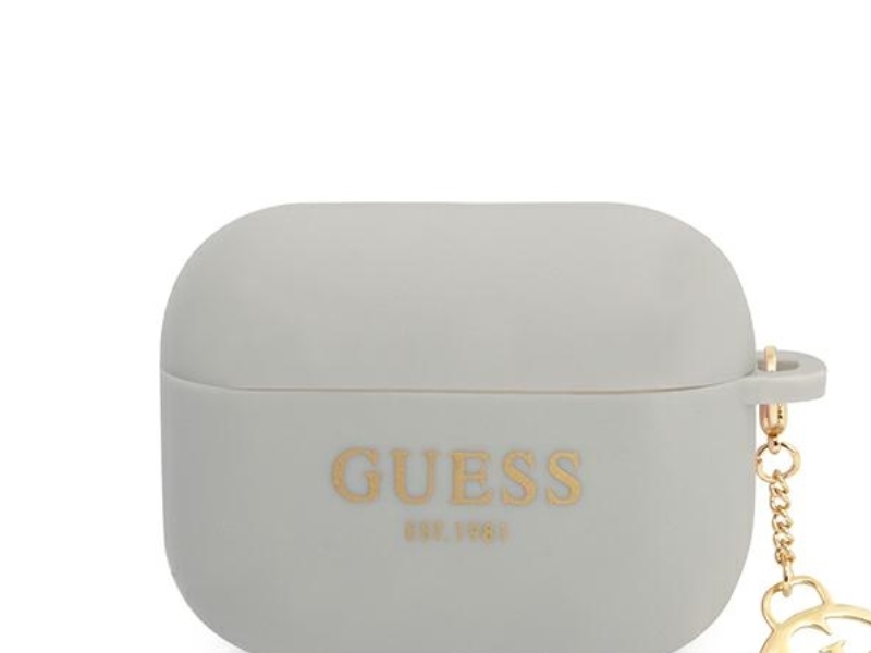 Guess GUAPLSC4EG AirPods Pro cover grey/grey Silicone Charm 4G Collection | TV, Ljud & Bild - Övriga tillbehör - Headset tillbehör | GameStuff