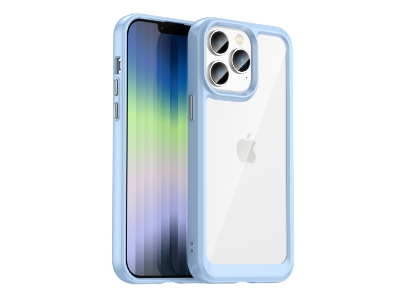 Outer Space Case Iphone 14 Pro Max Feste Hülle Mit Gel-Rahmen Blau