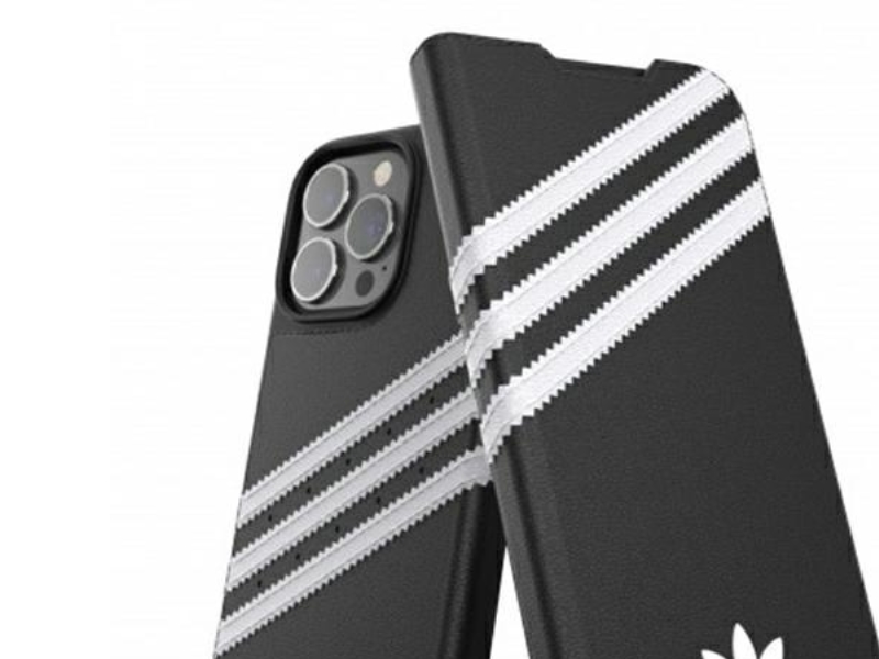 Adidas Or Booklet Case Aus Pu Für Iphone 13 Pro / Iphone 13 - Schwarz/Weiß