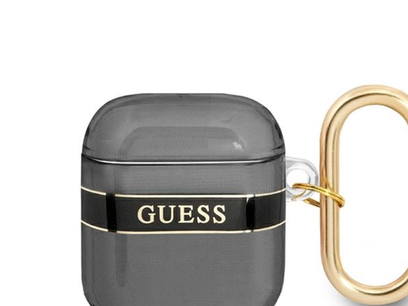 Guess GUA2HHTSK AirPods-skydd - svart/svart Strap Collection
