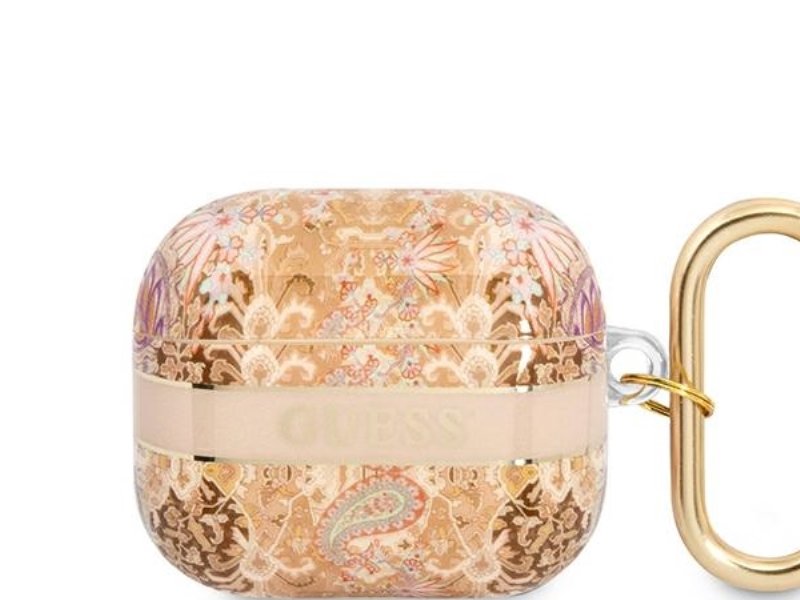 Guess GUA3HHFLD AirPods 3-cover guld/guld Paisley Strap Collection