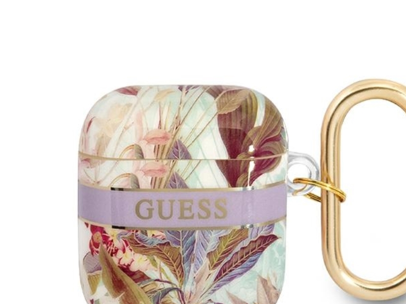 Guess Gua2hhflu Airpods-Cover Lilla/Lilla Flower Strap Collection