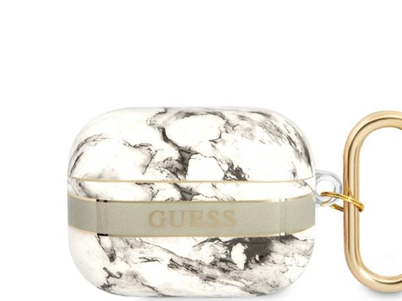 Guess Guaphchmag Airpods Pro Case Grau/Grau Marble Strap Collection