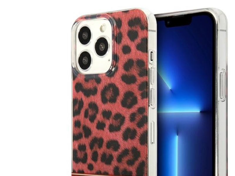Guess Guhcp13lhsleor Iphone 13 Pro / 13 6,1" Hardcase Leopard Rød/Rød
