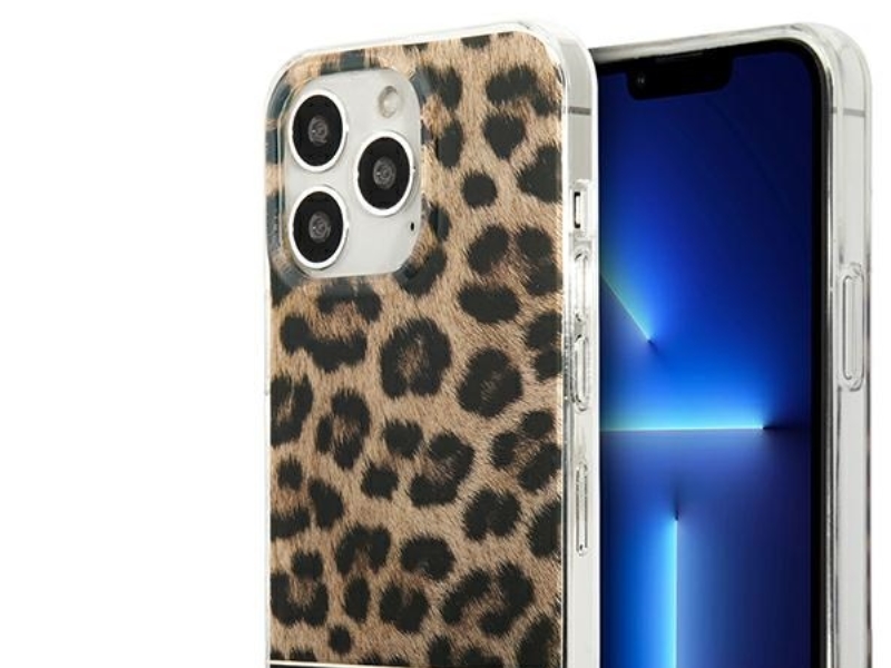 Guess Guhcp13lhsleow Hardcase Leopard Til Iphone 13 Pro / 13 6,1" - Brun/Brun