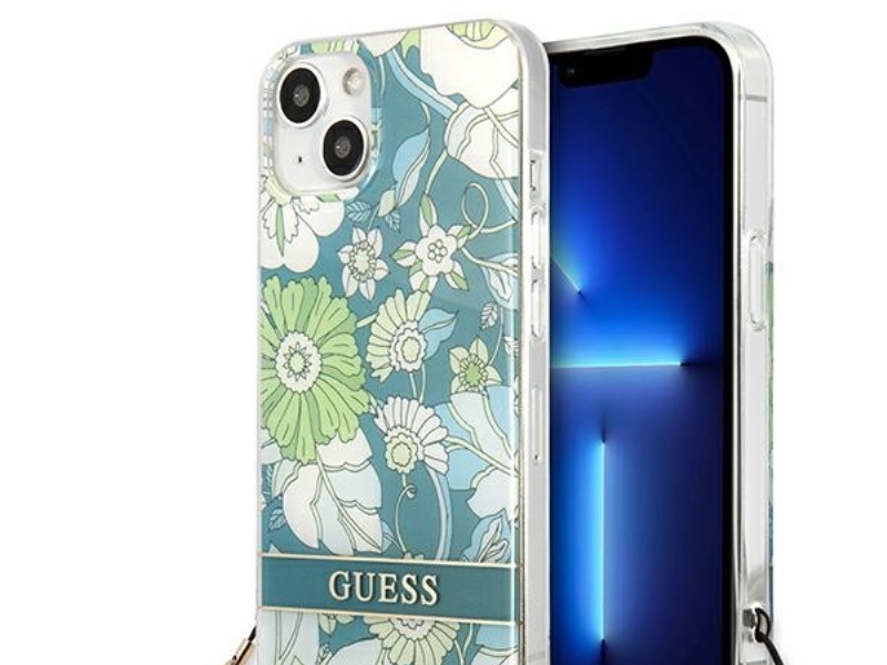 Guess Guhcp13shflsn Iphone 13 Mini 5,4" Grün/Grünes Hartschalenetui - Blumenarmband