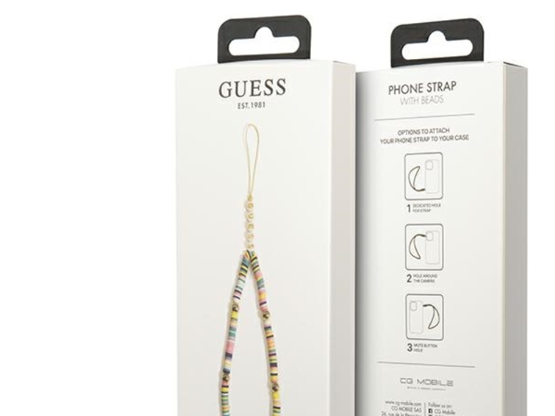 Guess vedhæng GUSTPEAM telefonrem med Heishi-perler multicolor