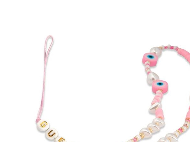 Guess Telefon Rem Perler Shell - Telefon Vedhæng 25 Cm (Pink)