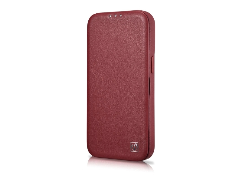 iCarer iCarer CE Premium Leather Folio Case iPhone 14 Plus Magnetic Flip Leather Folio Case MagSafe Red (WMI14220715-RD)