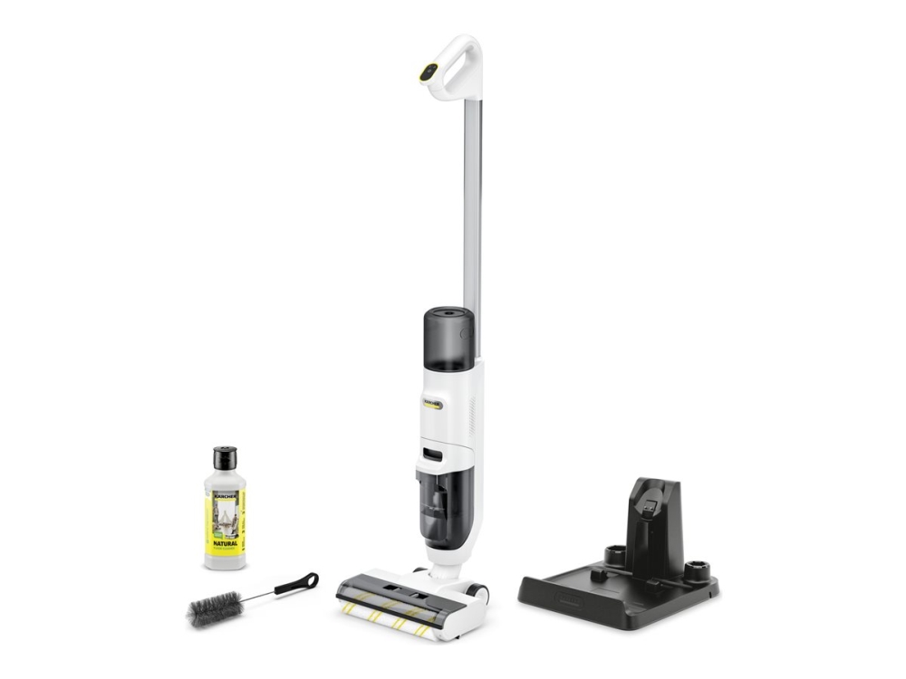 Kärcher FCV 2 Natural N, Pussiton, Valkoinen, Suorakulmainen, Kuiva ja märkä, Matto, Kovat lattiapinnat, LED