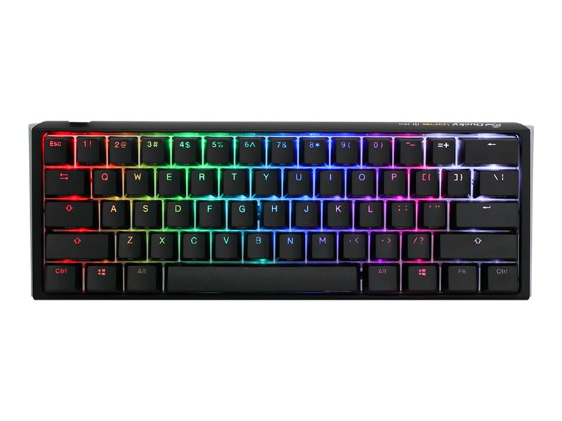 Ducky One 3 Classic Mini, Mini, Langallinen, USB, Mekaaninen, RGB LED, Musta, Valkoinen