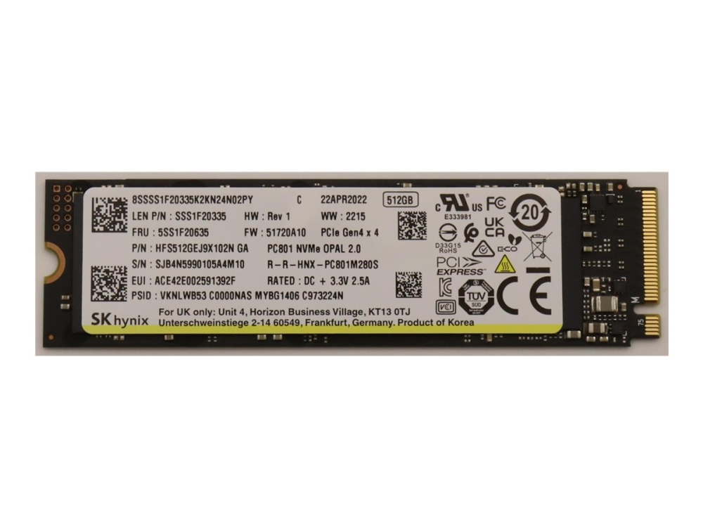 Lenovo SSD 512GB M.2 2280 PCIe4x4 SKH OP (5SS1F20635)