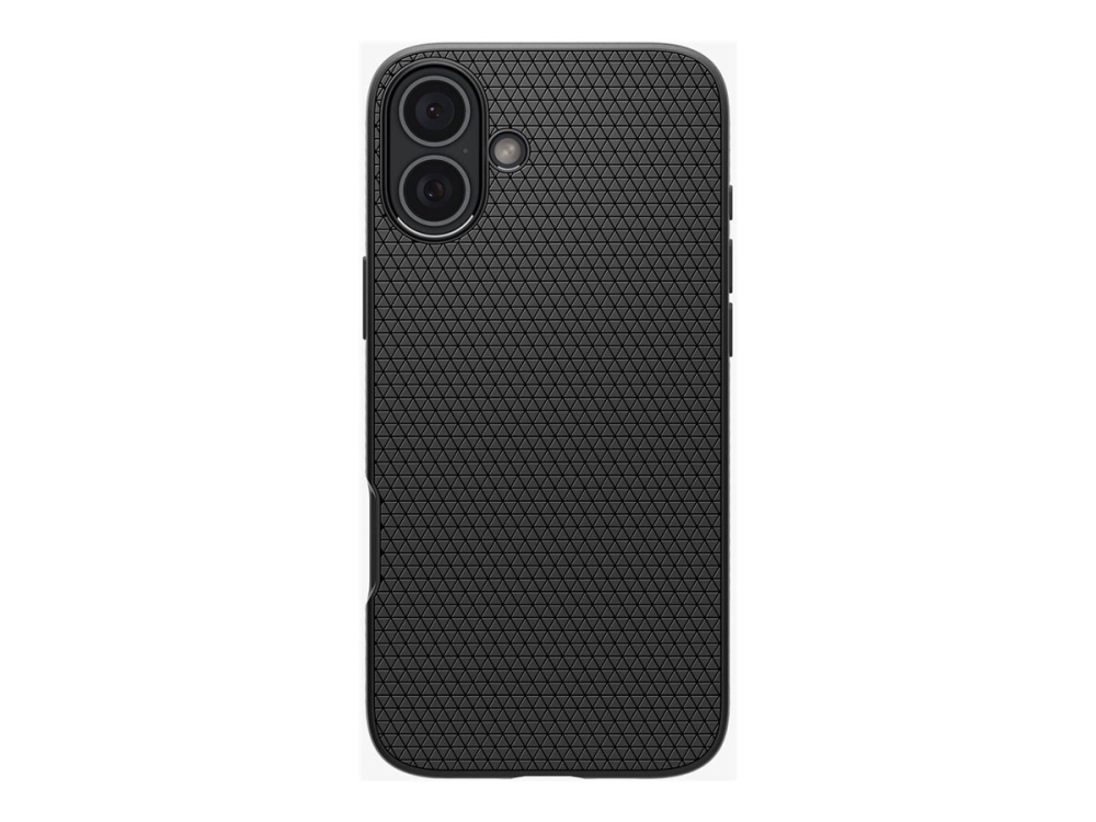 Spigen Liquid Air - Baksidesskydd för mobiltelefon - termoplastisk polyuretan (TPU) - mattsvart - för Apple iPhone 16 | N - A | GameStuff