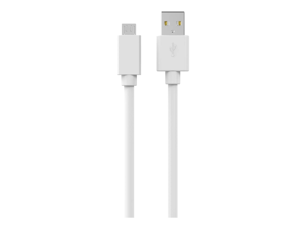 Sinox Micro USB til USB A kabel. 1m. Hvid, 1 m, USB A, Micro-USB B, USB 2.0, 0,48 Gbit/sek., Hvid