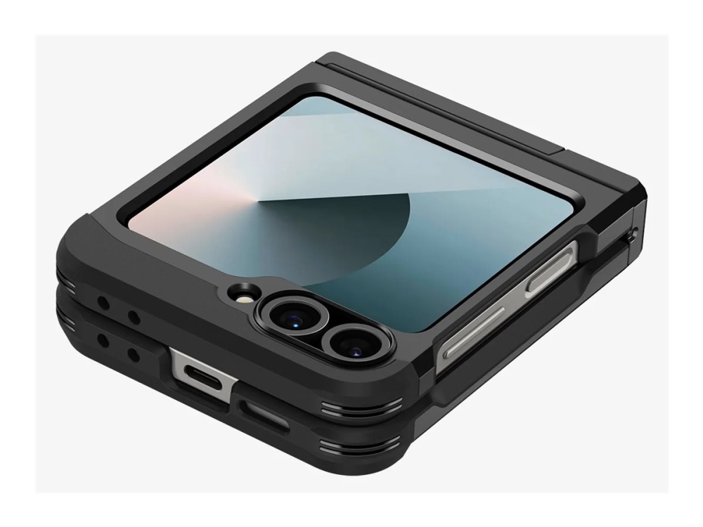 Spigen Tough Armor Pro Magfit - Handy-Hülle - Thermoplastisches Polyurethan (Tpu), Polycarbonat - Schwarz - Für Samsung Galaxy Z Flip7 Fe