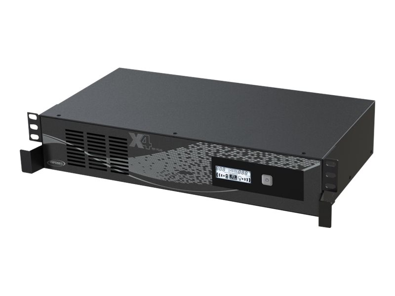 Infosec X4 Rm Plus 3000 - Ups (Rackversion) - Ac 220/230/240 V - 1800 Watt - 3000 Va - 1-Faset - 7 At - Usb - Output-Stikforbindelser: 10 - 19"